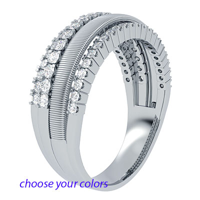 Natural diamonds anniversary or cocktail ring