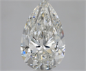 Natural Diamond 2.01 Carats, Pear with  Cut, F Color, SI1 Clarity and Certified by GIA