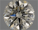 Natural Diamond 0.44 Carats, Round with Excellent Cut, M Color, VVS2 Clarity and Certified by IGI