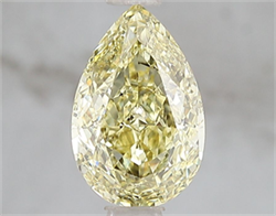Picture of Lab Grown Diamond 1.52 Carats, Pear with  Cut, Fancy Intense Yellow Color, VS2 Clarity and Certified by IGI