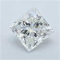 Natural Diamond 0.80 Carats, Princess with  Cut, I Color, SI2 Clarity and Certified by GIA