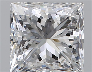 Picture of Natural Diamond 0.70 Carats, Princess with  Cut, D Color, VS2 Clarity and Certified by GIA