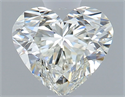 Natural Diamond 0.52 Carats, Heart with  Cut, J Color, VS1 Clarity and Certified by GIA
