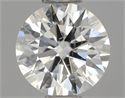 Natural Diamond 0.57 Carats, Round with Excellent Cut, K Color, I1 Clarity and Certified by GIA