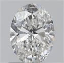 Natural Diamond 0.70 Carats, Oval with  Cut, F Color, SI1 Clarity and Certified by GIA