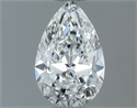 Natural Diamond 0.50 Carats, Pear with  Cut, E Color, VS2 Clarity and Certified by GIA