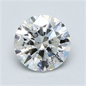 Natural Diamond 1.02 Carats, Round with Excellent Cut, G Color, I1 Clarity and Certified by GIA