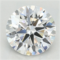 Lab Grown Diamond 2.39 Carats, Round with Excellent Cut, D Color, VVS1 Clarity and Certified by GIA