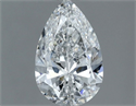 Natural Diamond 0.50 Carats, Pear with  Cut, E Color, VS2 Clarity and Certified by GIA