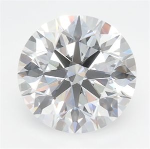 Picture of Lab Grown Diamond 2.95 Carats, Round with Ideal Cut, D Color, IF Clarity and Certified by IGI