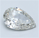 Natural Diamond 1.01 Carats, Pear with  Cut, I Color, I1 Clarity and Certified by GIA