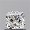 Diamante Natural 0.61 quilates, Del cojín , Color F, claridad VVS2 y certificado GIA
