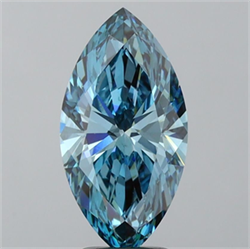 Picture of Lab Grown Diamond 3.27 Carats, Marquise with  Cut, Fancy Vivid Blue Color, VS1 Clarity and Certified by IGI