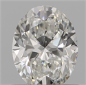 Natural Diamond 0.61 Carats, Oval with  Cut, H Color, VS2 Clarity and Certified by GIA