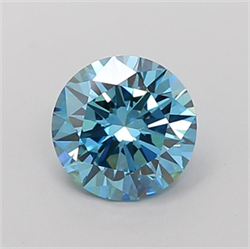 Picture of Lab Grown Diamond 1.74 Carats, Round with Excellent Cut, Fancy Vivid Blue Color, VS1 Clarity and Certified by IGI