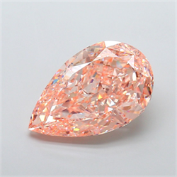 Picture of Lab Grown Diamond 20.08 Carats, Pear with  Cut, Fancy Intense Pink Color, VVS2 Clarity and Certified by IGI