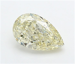 Picture of Lab Grown Diamond 1.57 Carats, Pear with  Cut, Fancy Light Yellow Color, VS1 Clarity and Certified by IGI