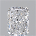 Natural Diamond 0.70 Carats, Radiant with  Cut, D Color, VVS2 Clarity and Certified by GIA