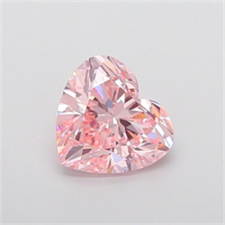 Picture of Lab Grown Diamond 2.50 Carats, Heart with  Cut, Fancy Vivid Pink Color, VS2 Clarity and Certified by IGI