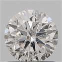 Natural Diamond 0.90 Carats, Round with Very Good Cut, I Color, I1 Clarity and Certified by IGI