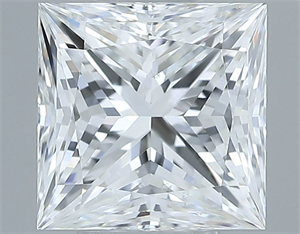 Picture of Natural Diamond 1.00 Carats, Princess with  Cut, F Color, SI1 Clarity and Certified by GIA