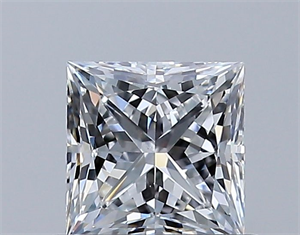 Picture of Natural Diamond 0.60 Carats, Princess with  Cut, E Color, VS2 Clarity and Certified by GIA