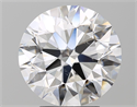 Natural Diamond 4.07 Carats, Round with Excellent Cut, F Color, SI2 Clarity and Certified by GIA