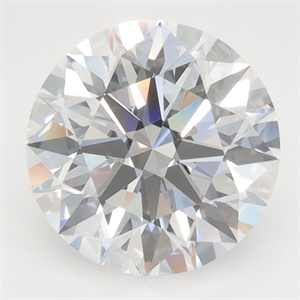 Picture of Lab Grown Diamond 2.96 Carats, Round with Excellent Cut, D Color, FL Clarity and Certified by GIA