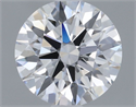 Lab Grown Diamond 1.08 Carats, Round with Ideal Cut, D Color, VVS2 Clarity and Certified by IGI