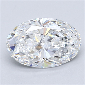 Picture of Natural Diamond 2.51 Carats, Oval with  Cut, E Color, VS1 Clarity and Certified by GIA