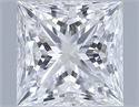 Natural Diamond 0.63 Carats, Princess with  Cut, G Color, VVS1 Clarity and Certified by GIA