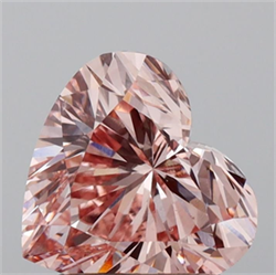 Picture of Lab Grown Diamond 1.51 Carats, Heart with  Cut, Fancy Intense Pink Color, VS2 Clarity and Certified by IGI