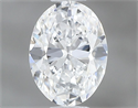 Natural Diamond 0.45 Carats, Oval with  Cut, D Color, VVS1 Clarity and Certified by GIA