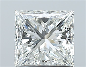 Picture of Natural Diamond 1.01 Carats, Princess with  Cut, H Color, VS2 Clarity and Certified by GIA