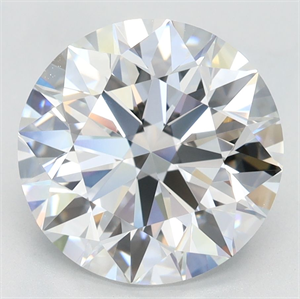 Picture of Lab Grown Diamond 3.39 Carats, Round with Excellent Cut, D Color, VVS1 Clarity and Certified by GIA