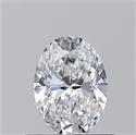 Natural Diamond 0.52 Carats, Oval with  Cut, D Color, VS1 Clarity and Certified by GIA