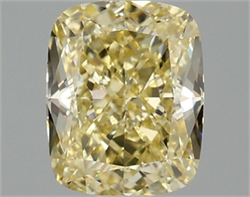 Picture of Lab Grown Diamond 2.07 Carats, CUSHION MODIFIED with  Cut, Fancy Intense Yellow Color, VS1 Clarity and Certified by IGI