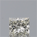 Natural Diamond 0.50 Carats, Princess with  Cut, K Color, SI2 Clarity and Certified by GIA