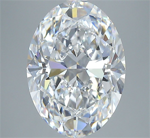 Picture of Natural Diamond 4.01 Carats, Oval with  Cut, D Color, FL Clarity and Certified by GIA
