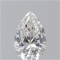 Natural Diamond 0.70 Carats, Pear with  Cut, H Color, VS1 Clarity and Certified by GIA