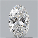 Natural Diamond 0.52 Carats, Oval with  Cut, E Color, VVS2 Clarity and Certified by GIA