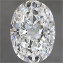 Natural Diamond 2.80 Carats, Oval with  Cut, F Color, VVS1 Clarity and Certified by GIA