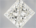 Natural Diamond 0.58 Carats, Princess with  Cut, H Color, VS2 Clarity and Certified by IGI