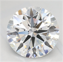 Lab Grown Diamond 2.12 Carats, Round with Excellent Cut, D Color, IF Clarity and Certified by GIA
