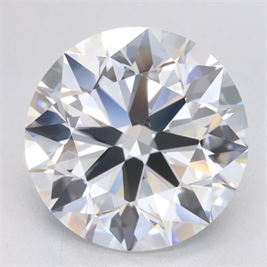 Picture of Lab Grown Diamond 4.00 Carats, Round with Ideal Cut, D Color, VVS1 Clarity and Certified by IGI