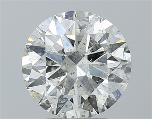 Picture of Natural Diamond 3.05 Carats, Round with Excellent Cut, H Color, SI2 Clarity and Certified by IGI