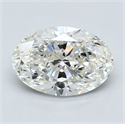Natural Diamond 2.20 Carats, Oval with  Cut, I Color, VS2 Clarity and Certified by GIA