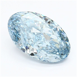 Picture of Lab Grown Diamond 2.23 Carats, Oval with  Cut, Fancy Vivid Blue Color, VS2 Clarity and Certified by IGI
