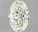 Natural Diamond 0.43 Carats, Oval with  Cut, H Color, IF Clarity and Certified by IGI