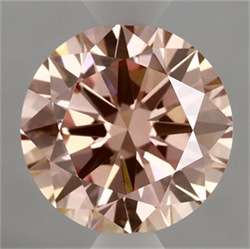 Picture of Lab Grown Diamond 1.96 Carats, Round with Very Good Cut, Fancy Vivid Pink Color, VS1 Clarity and Certified by IGI